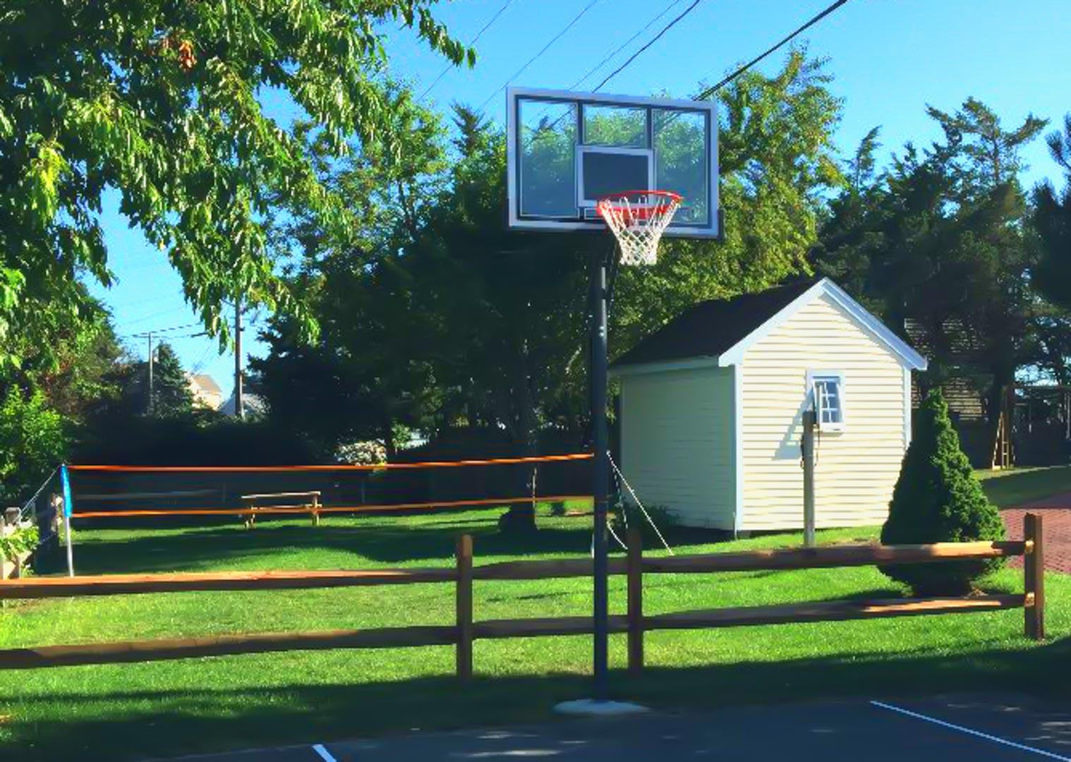Basketball courts available at VRI's Riverview Resort in South Yarmouth, Massachusetts.